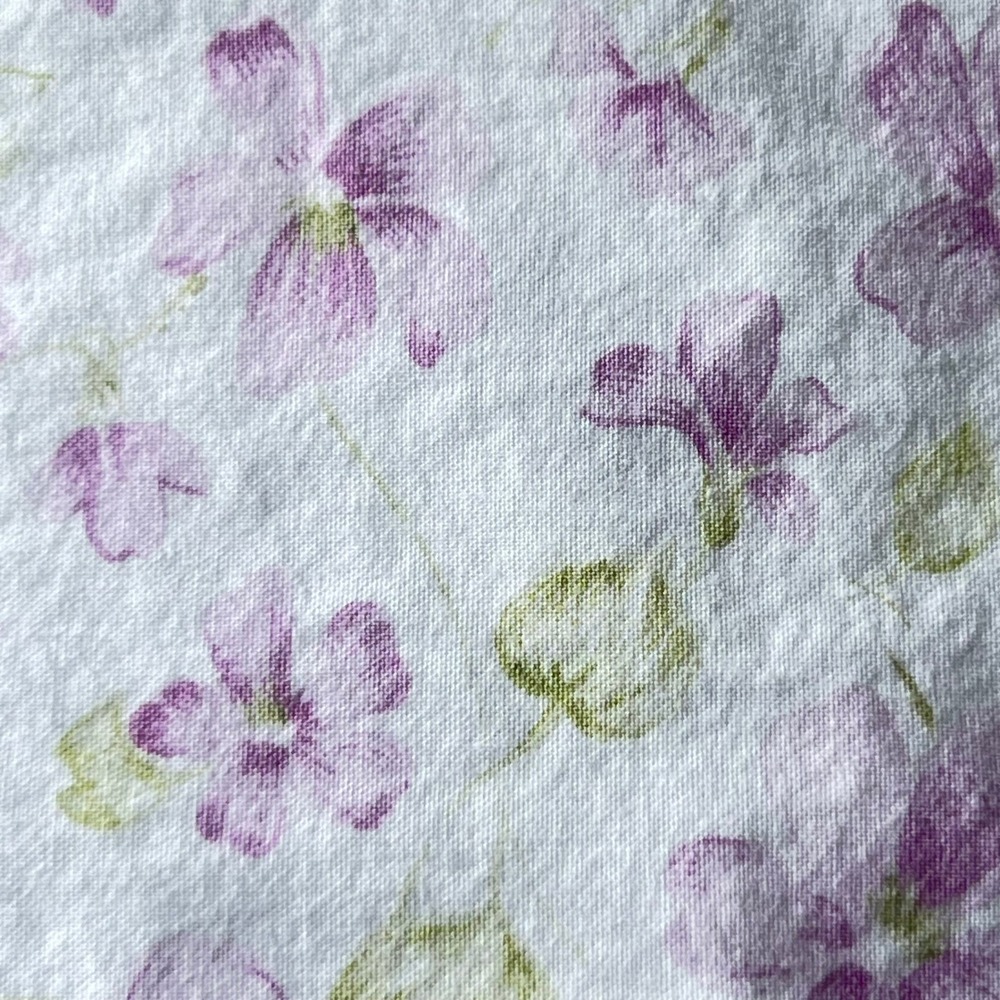 Vtg. Ralph Lauren King Sheet Set Lavender Purple Floral Calico 3-Piece USA Made